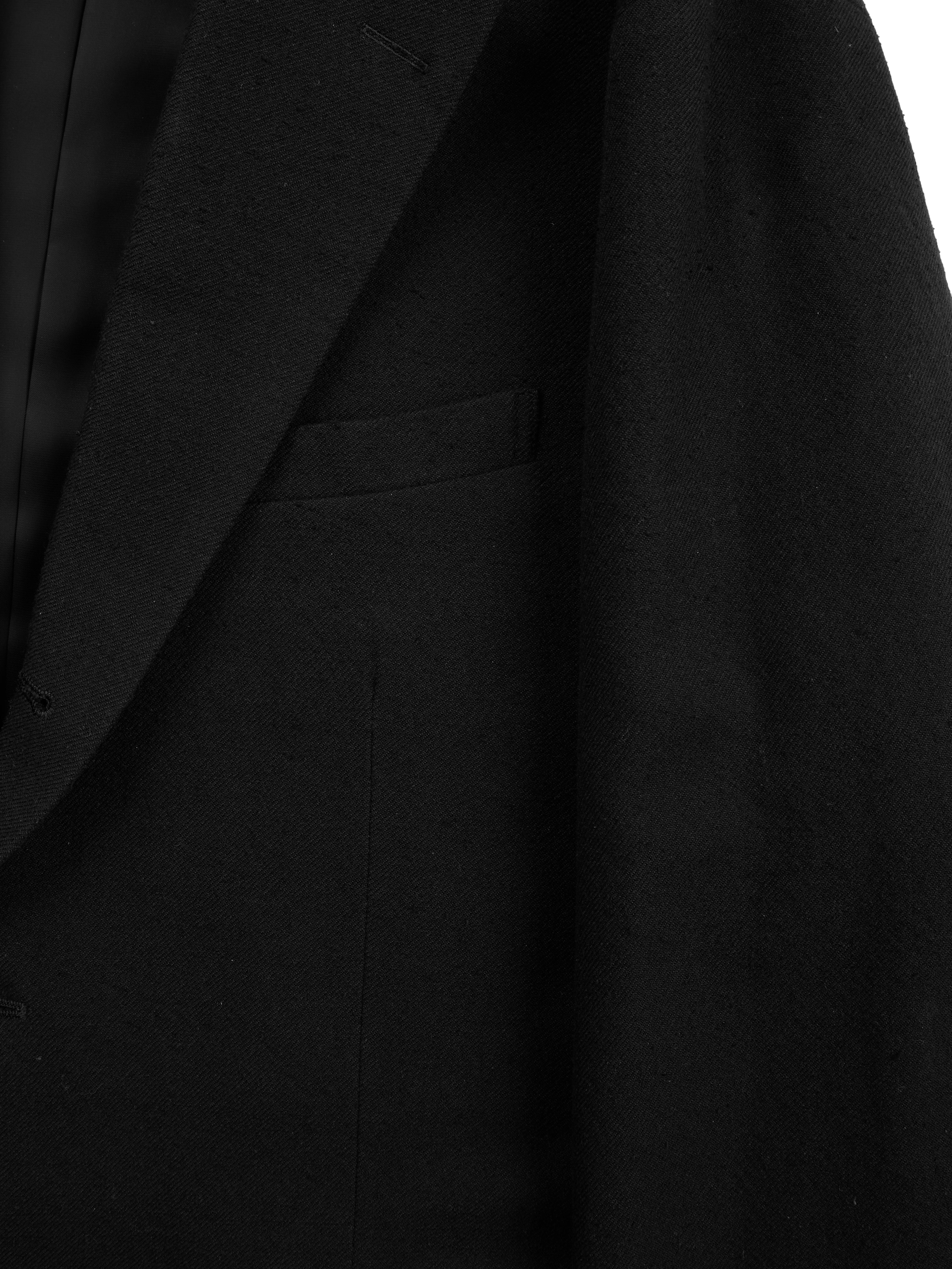Super140's WOOL SILK NEP OVERSIZED JACKET｜BLACK – Cornier