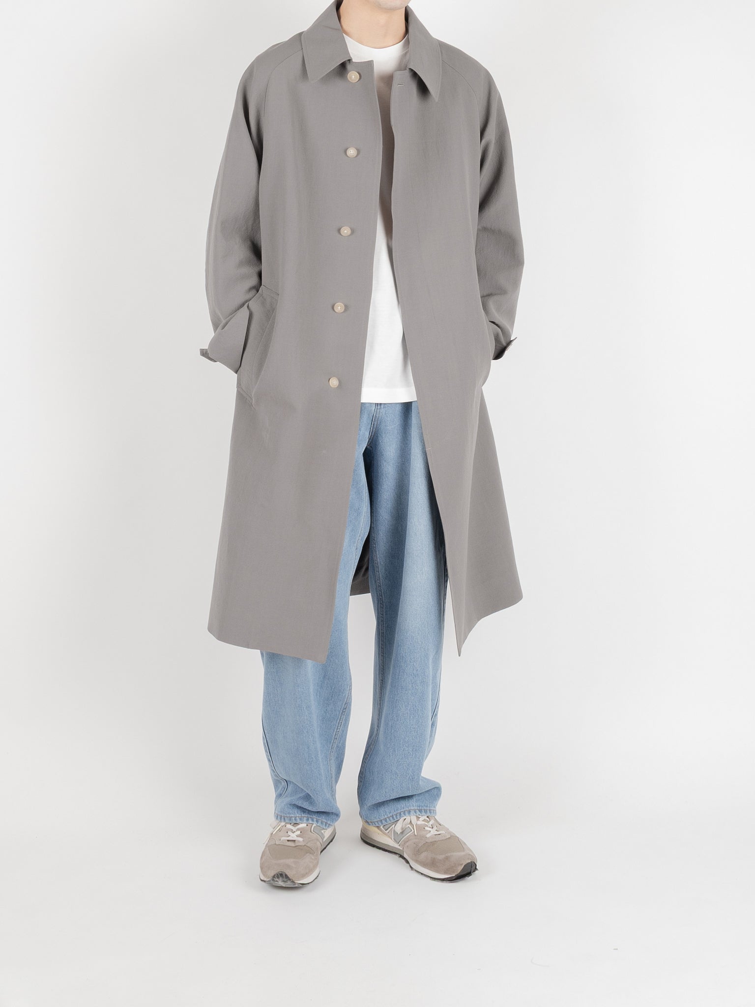 WORSTED WOOL/PAPER BALMACAAN LONG COAT｜GRAY – Cornier