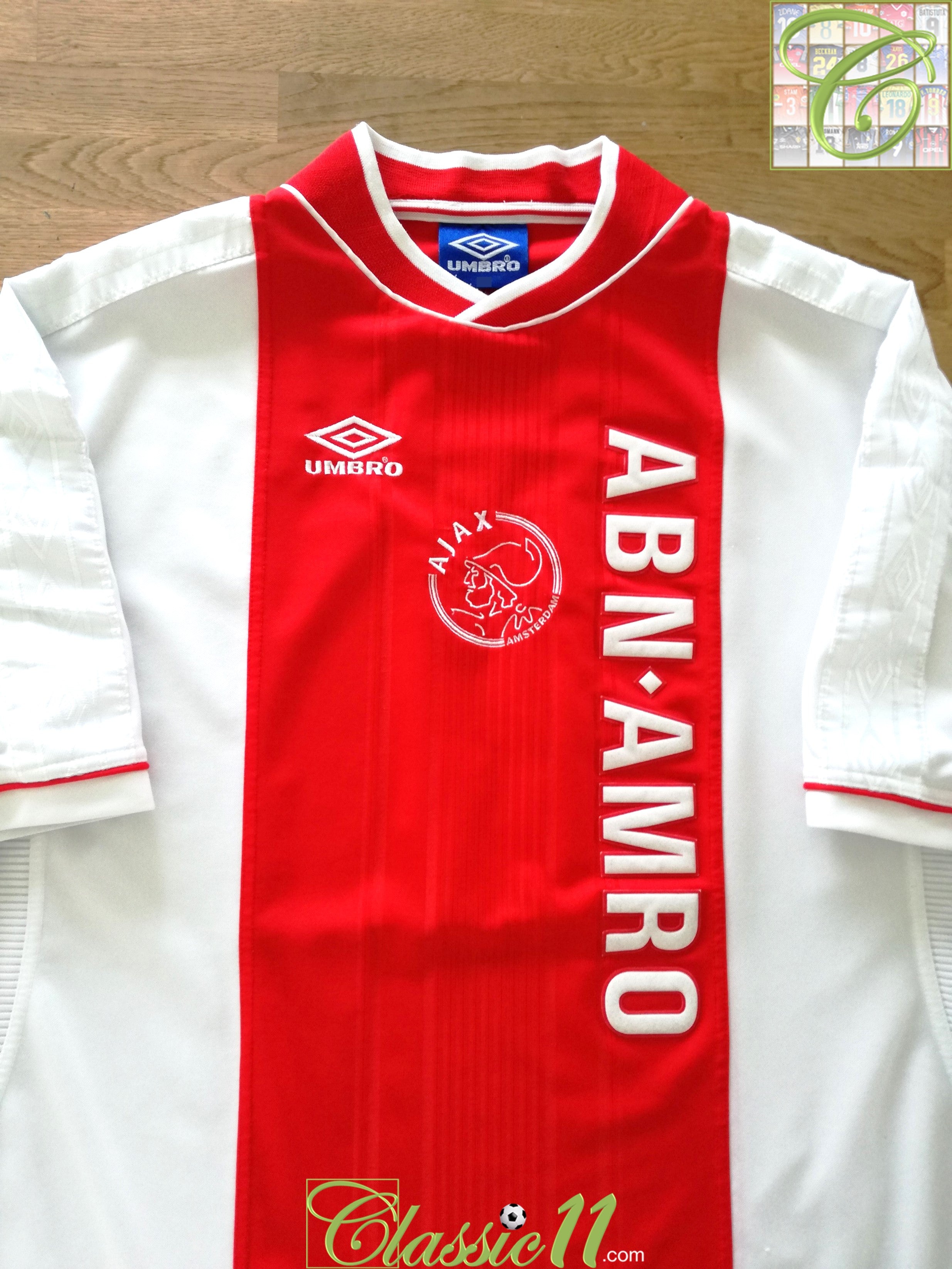 1999/00 Ajax Home Football Shirt / Vintage Old Umbro Soccer Jersey