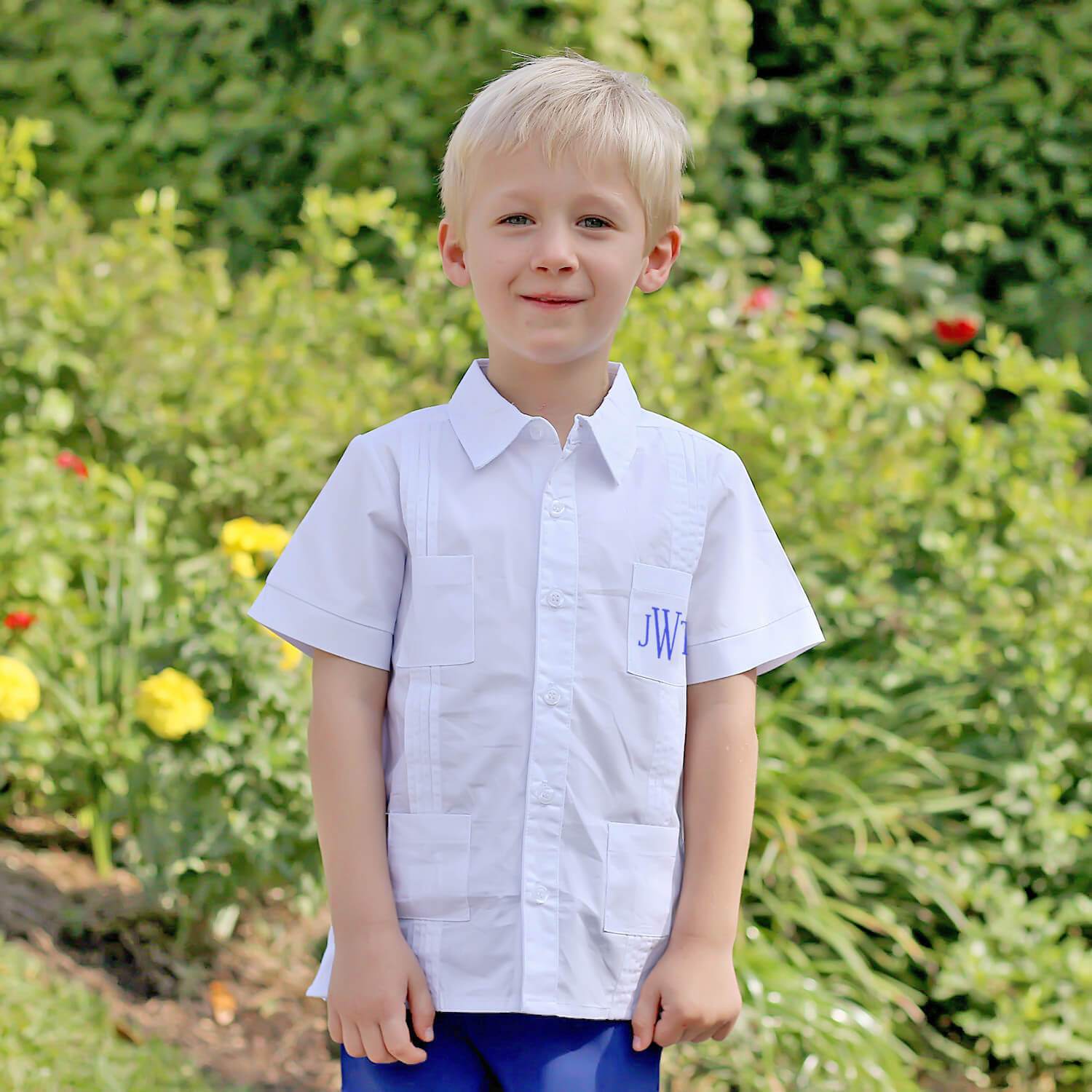Solid White Guayabera Shirt – Classic Whimsy