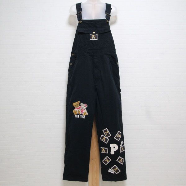 黒ペアくま刺繍オーバーオール - ピンクハウス通販｜リサイクル