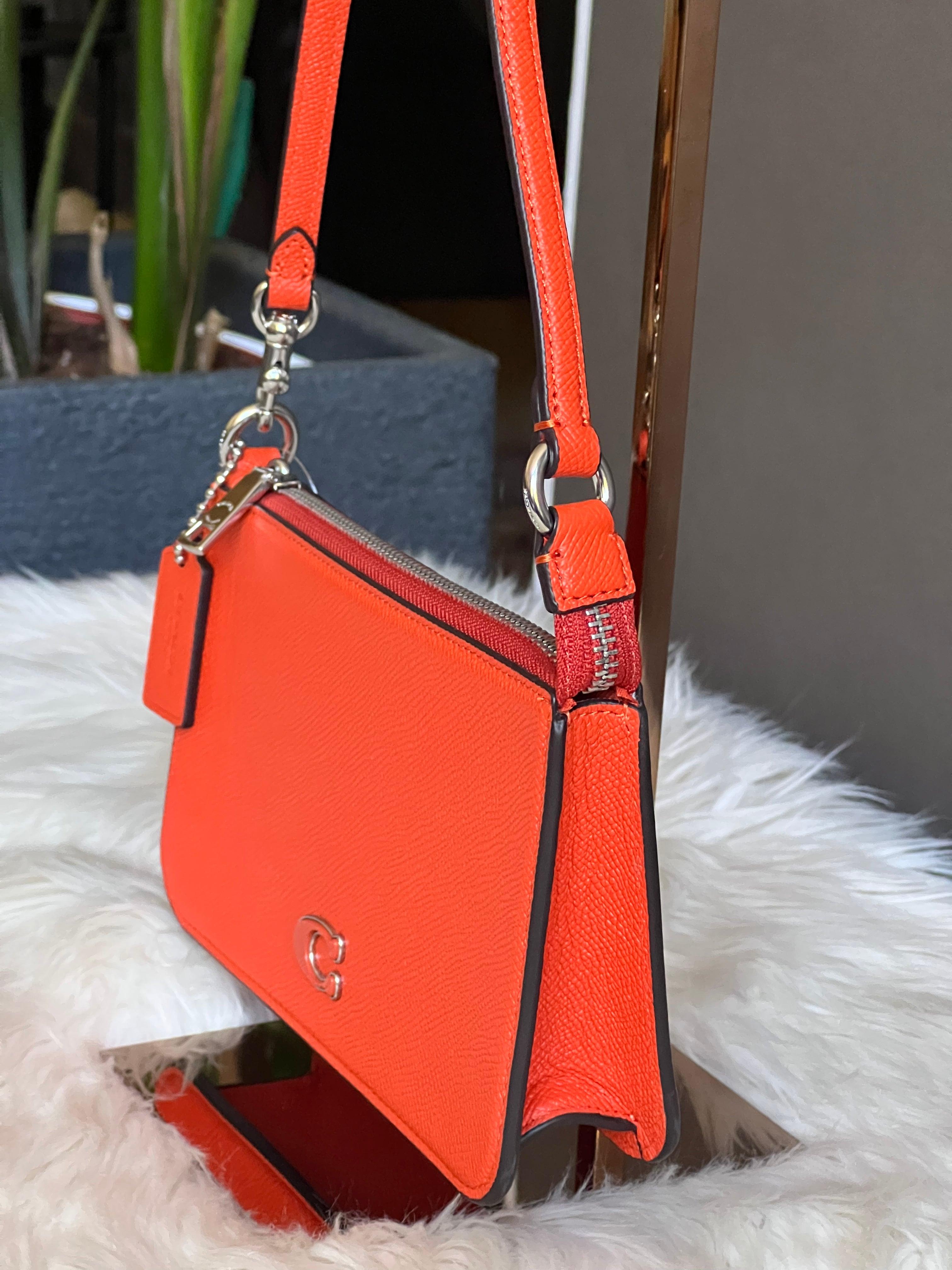 Coach Pouch Bag with Signature Canvas Detail – Club de Mode
