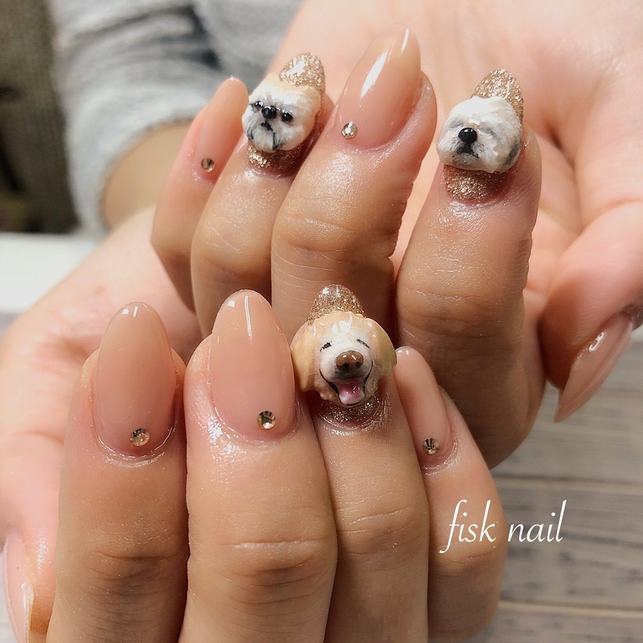 オールシーズン/ハンド/シンプル/キャラクター/3D - uoのネイル