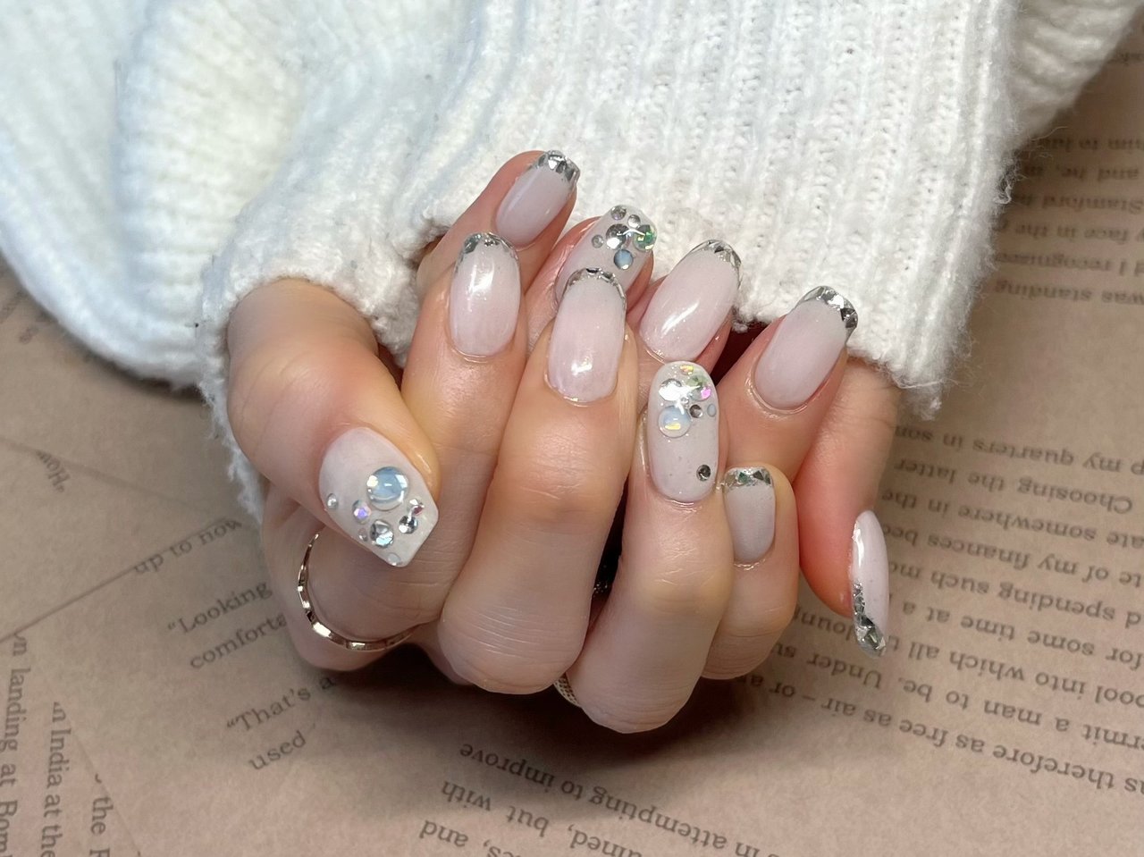 新品 ripinail リピネイル フレンチ✖️ビジュー 【公式通販】