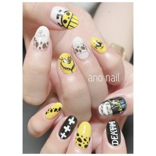 おすすめ順｜ブラック(黒)/#ワンピースネイルのネイルデザイン｜ネイル