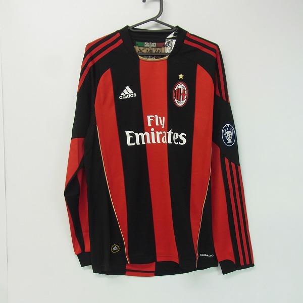 未使用】adidas/アディダス 10/11 ACミラン ホーム 長袖 UCL