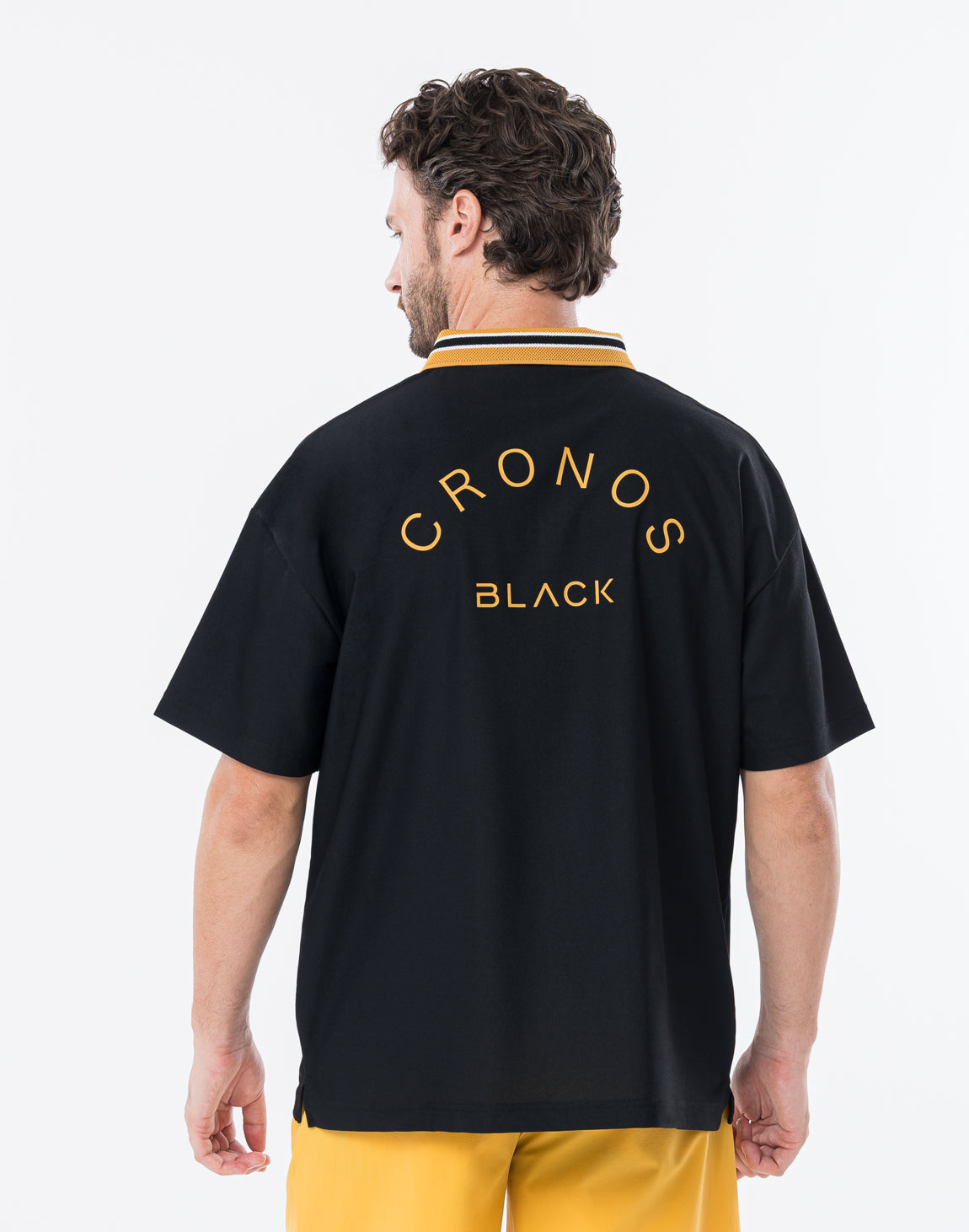 CRONOS BLACK COOL TRIM POLO【BLACK】