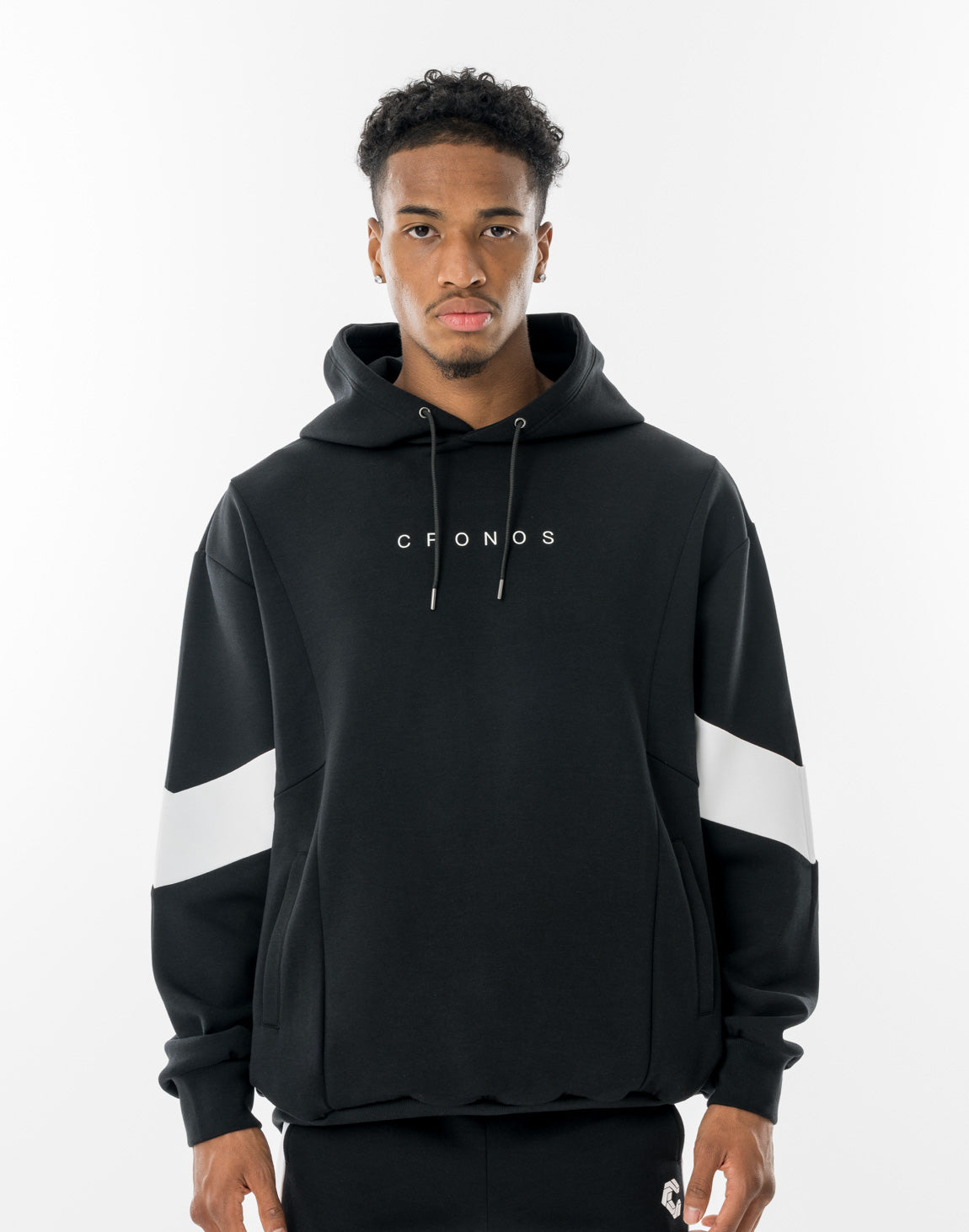 CRONOS ASCENT TRACK HOODIE【BLACK×WHITE】