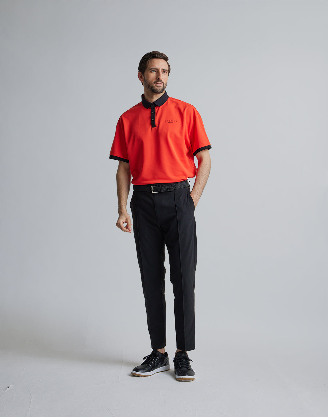 CRONOS BLACK POLO【ORANGE】