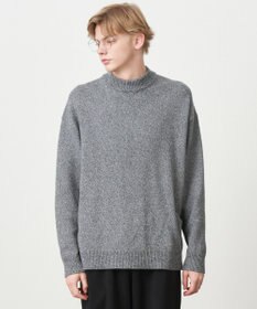 WOOL MOULINE | モックネックセーター - UNISEX / ATON | ファッション