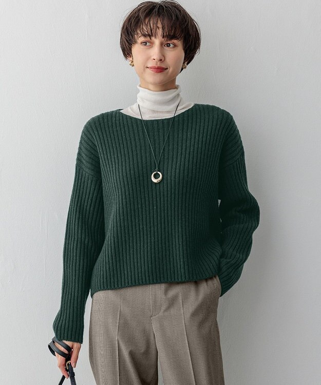 Oggi2月号掲載/洗える】カシミヤブレンド クロップド ニット / 23区