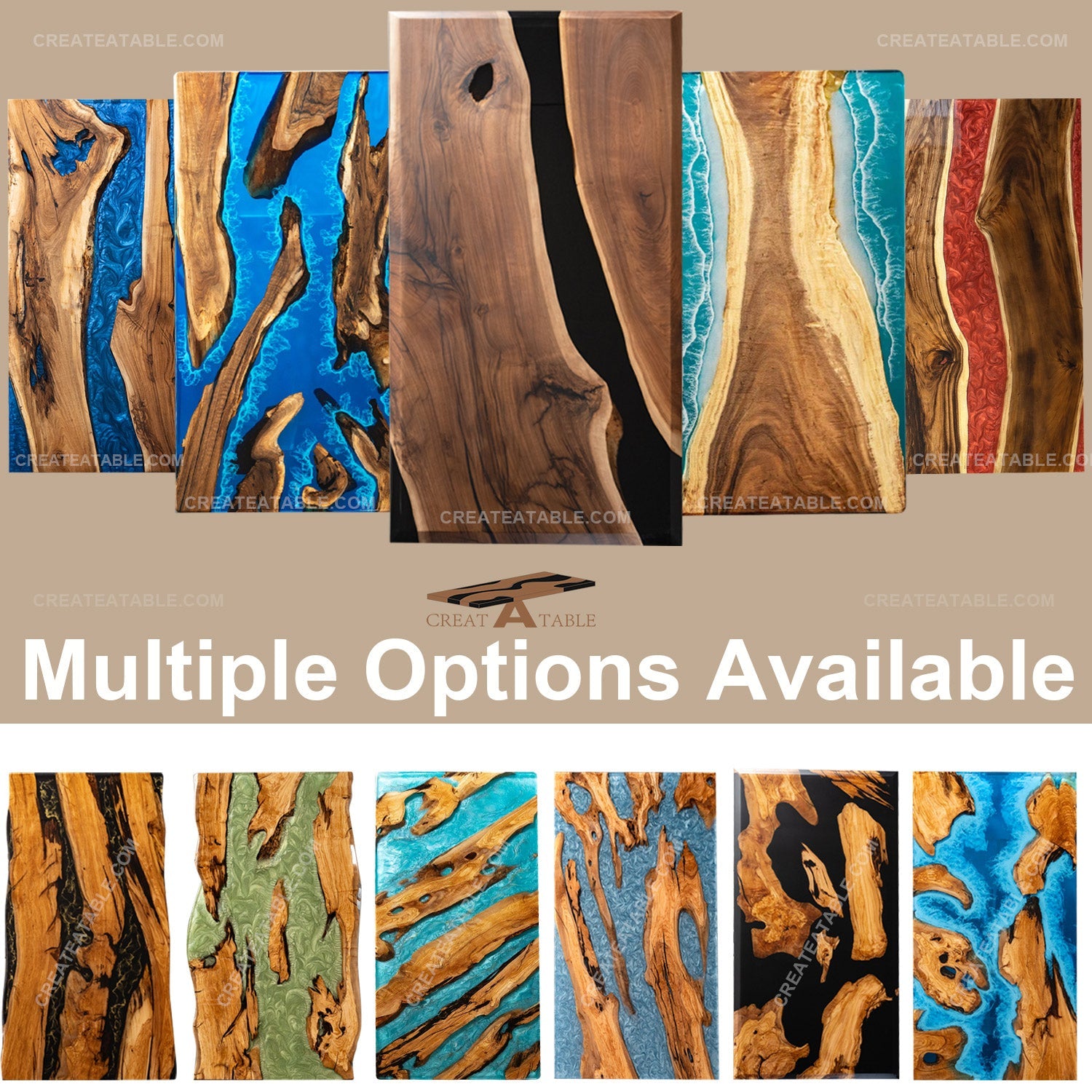 Custom Black Walnut Epoxy Resin River Table Purple Resin ABX-47