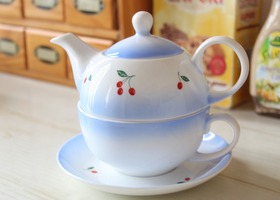 マニー 陶器 チェリーシリーズ － フレンチカントリーのバラ柄、レース