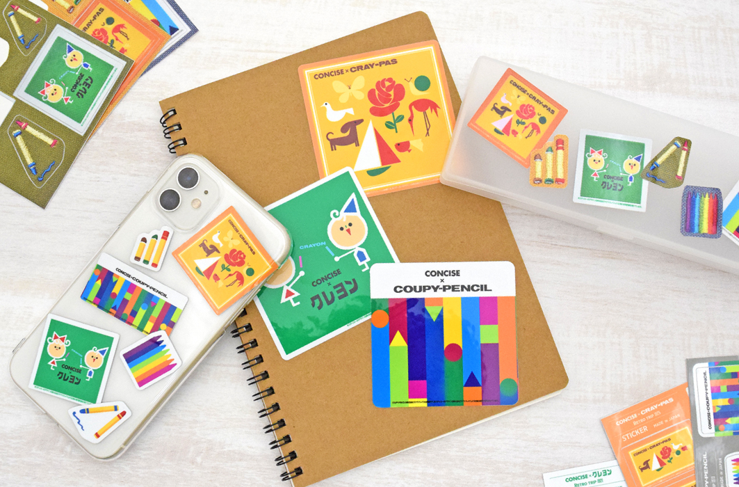 ステッカー クレパス柄 Aタイプ | サクラクレパス OFFICIAL SHOP