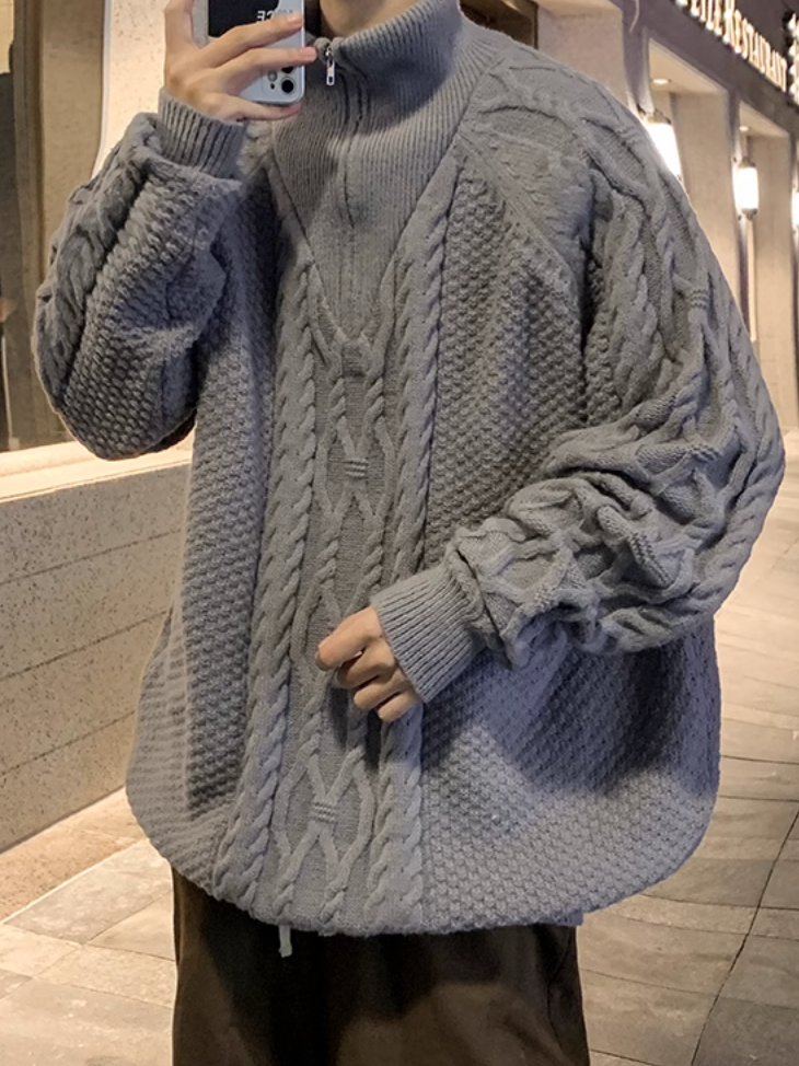 ハーフジップケーブルニット SPA09196 – CRAMMY