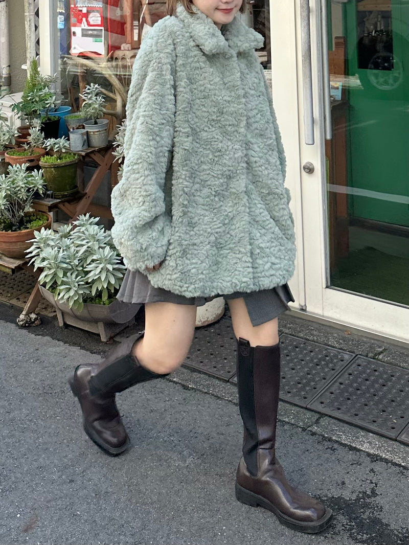 ミントグリーンファーコート DPB76061 – CRAMMY