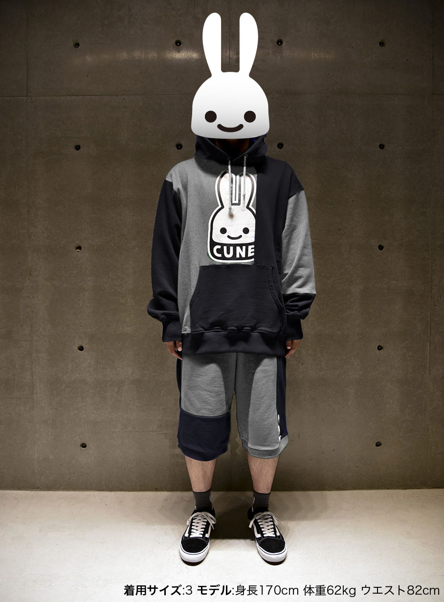 ばらばらパーカー｜ウサギがいる｜CUNE ONLINE STORE