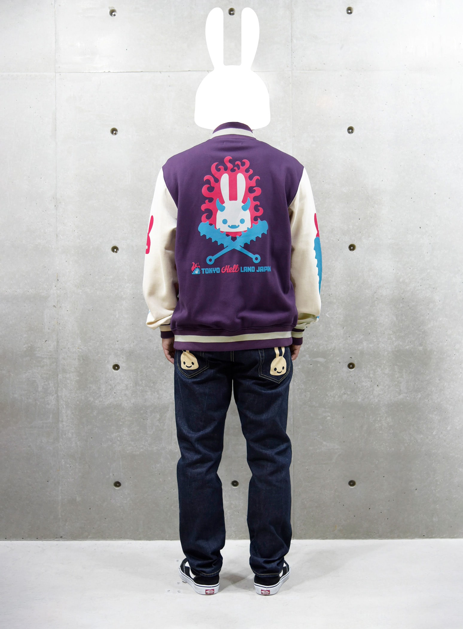 THLJスーベニアのスウェットスタジャン｜ウサギがいる｜CUNE ONLINE STORE
