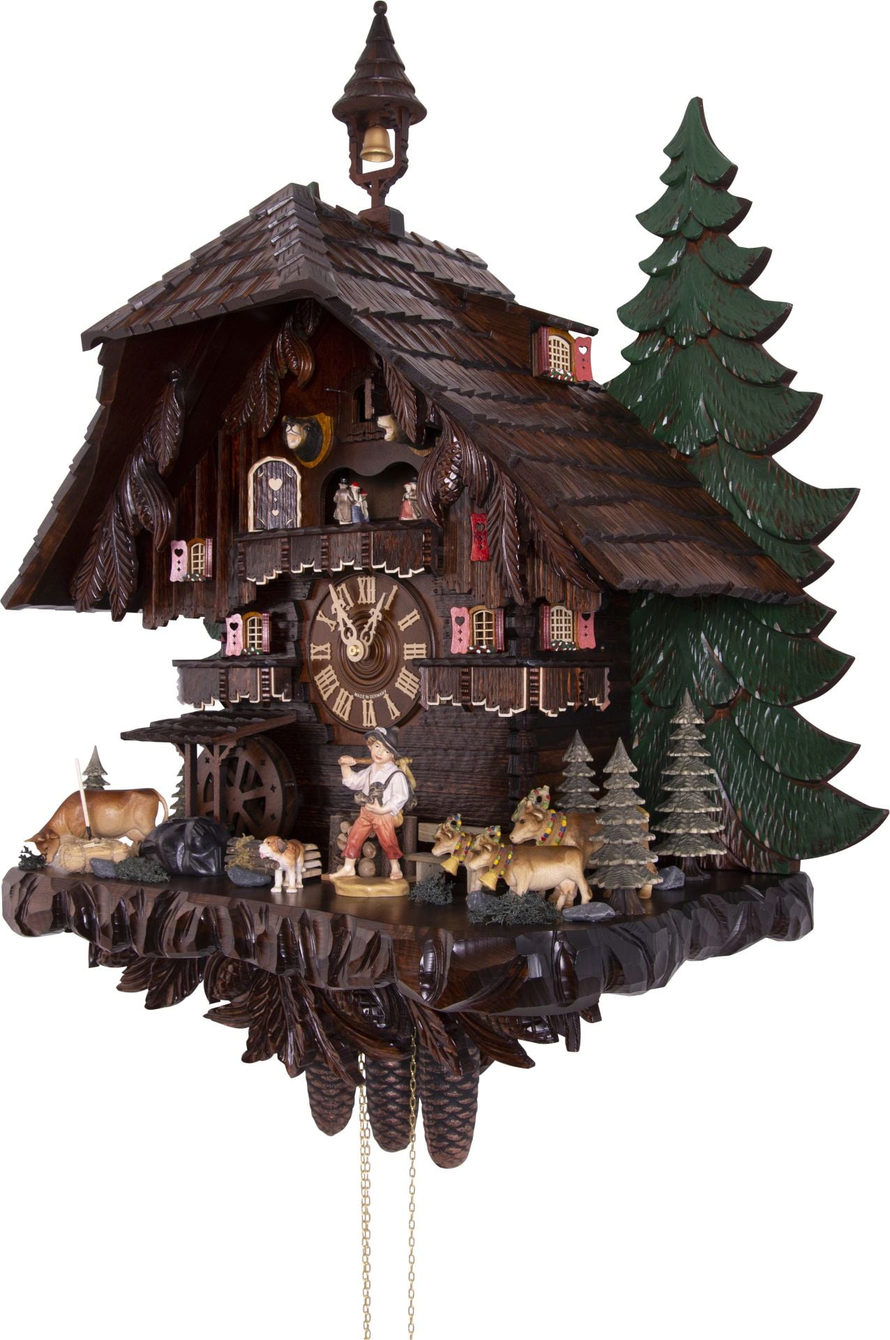 Cuckoo Clock Pasture Bliss - 8 Day Chalet 76cm - Hekas | Cuckoo-Palace
