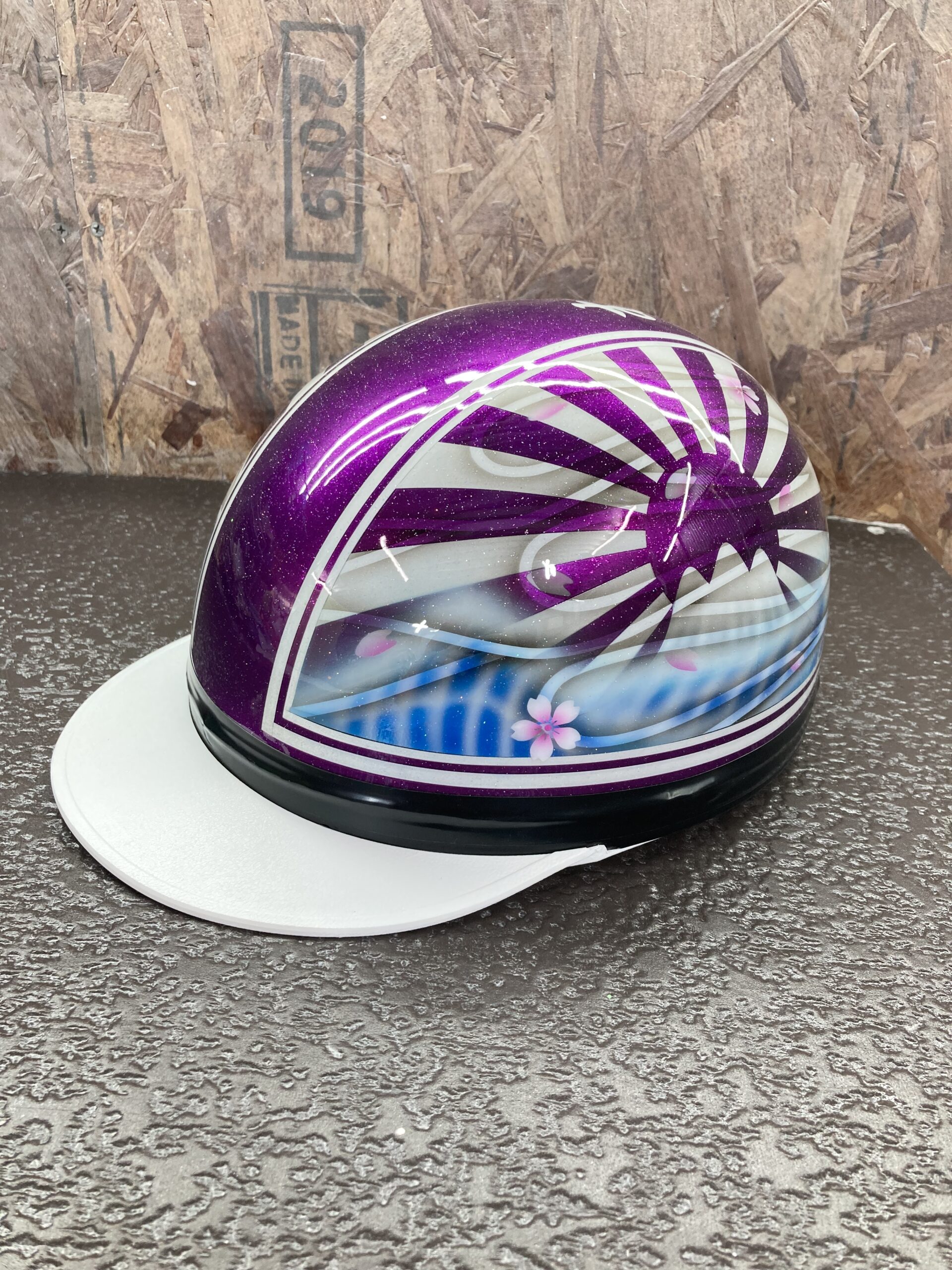 紫ラメ 白反射 富士日章 波 ゴーストフレア XJR コルク半 | カスタム
