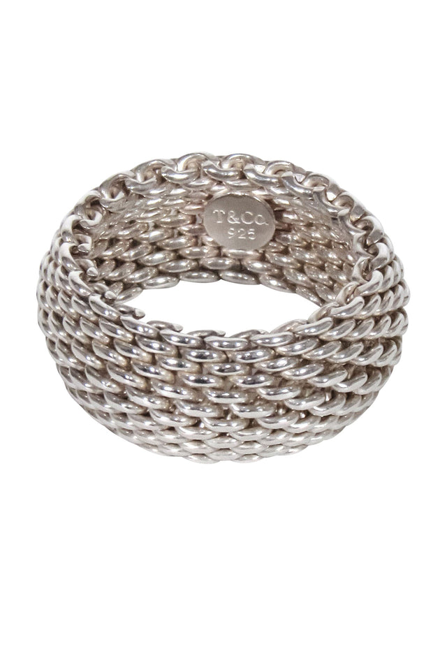 Tiffany & Co. - Sterling Silver Somerset Mesh Weave Ring Sz 7