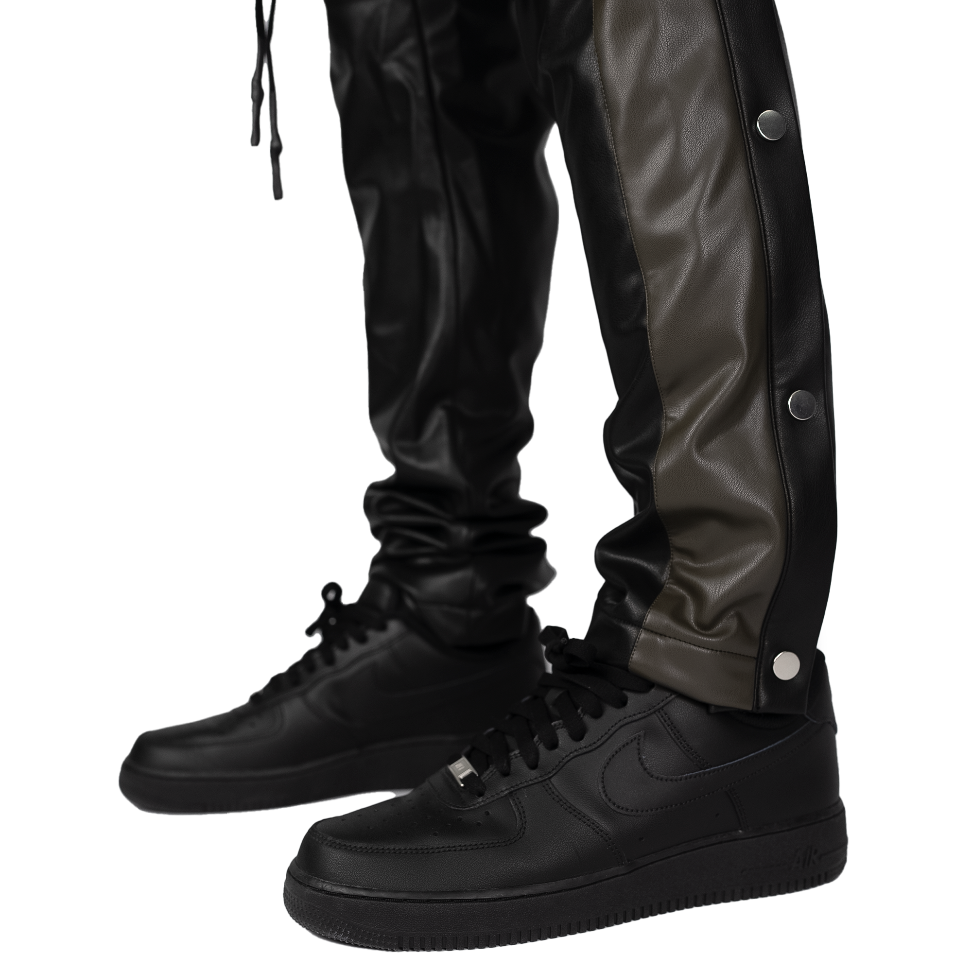 Leather Sidesnap Pants