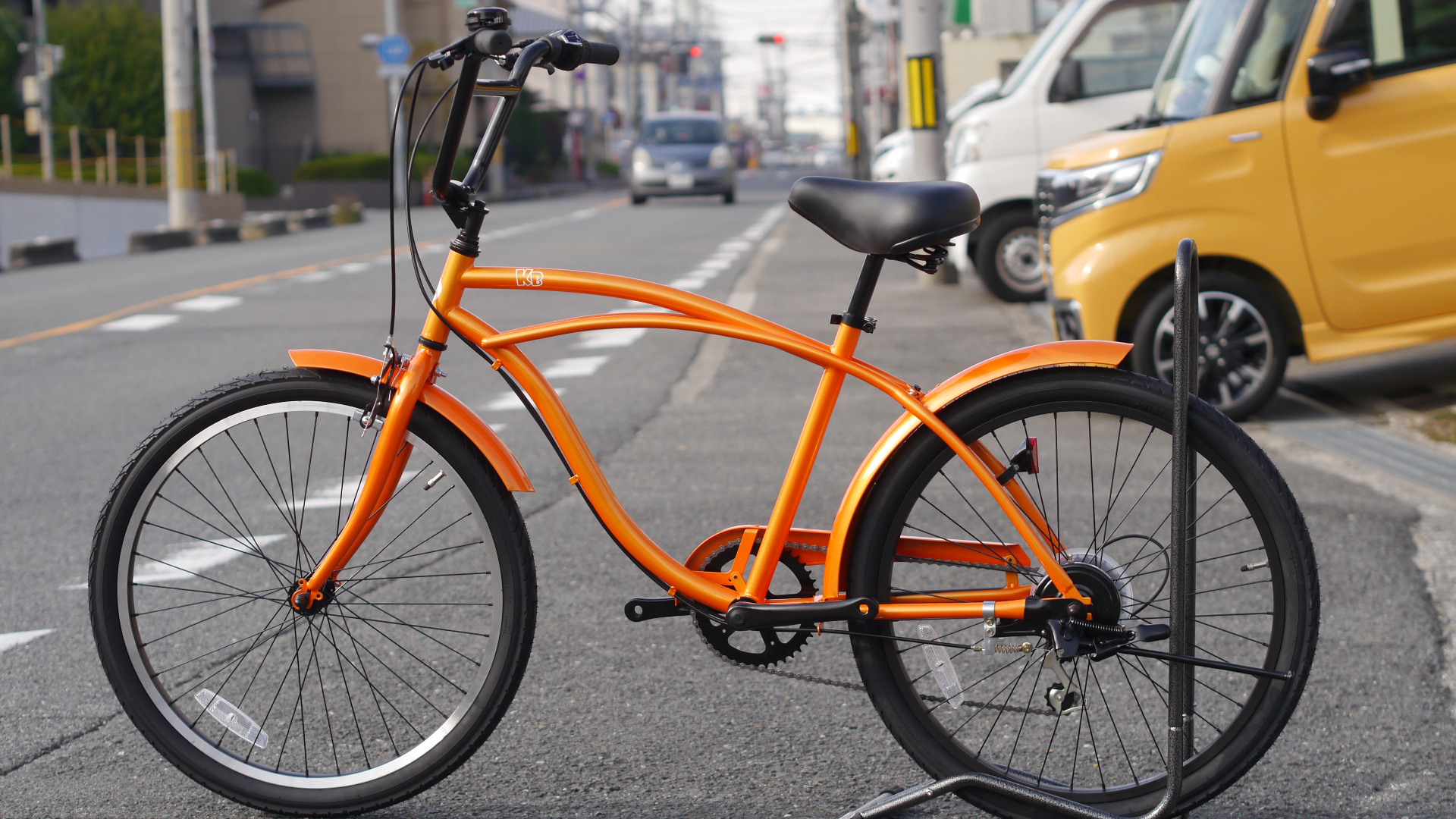 兵庫県神戸市より！ビーチクルーザー アメ車自転車 オレンジです
