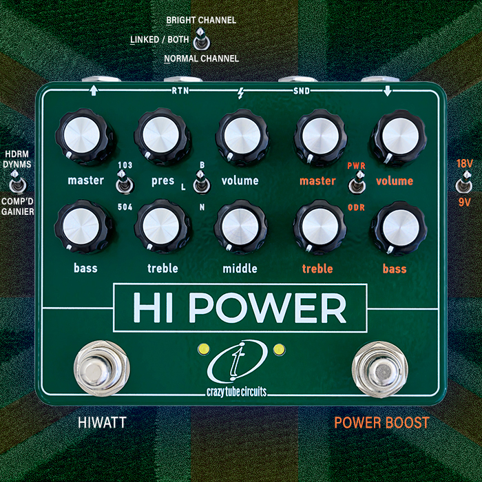 Guitar Pedal X - GPX Blog - Crazy Tube Circuits combines 2 Hiwatt