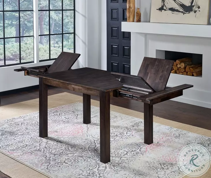 Mariposa Warm Gray Leg Extendable Counter Height Dining Table From