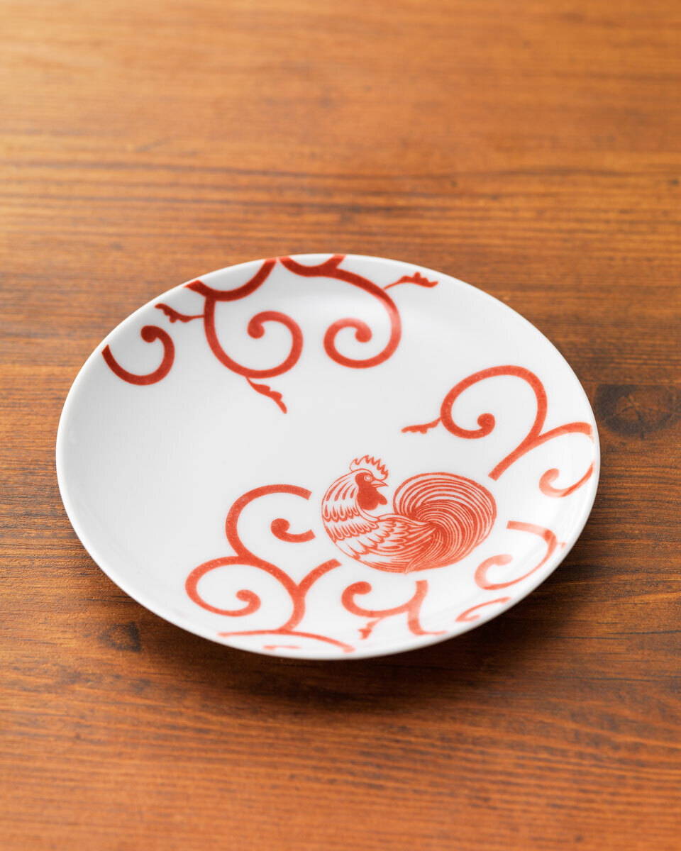 波佐見焼 四寸皿【鳥・赤】 | 堀江陶器 | DCTgarden SHOPPING MALL