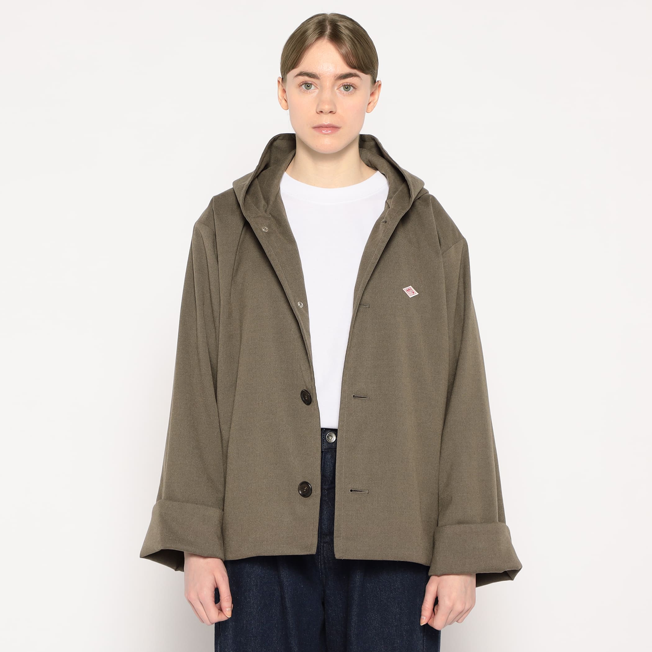 DANTON WOMEN'S WOOL LIKE INSULATION HOODED WIDE JACKET
