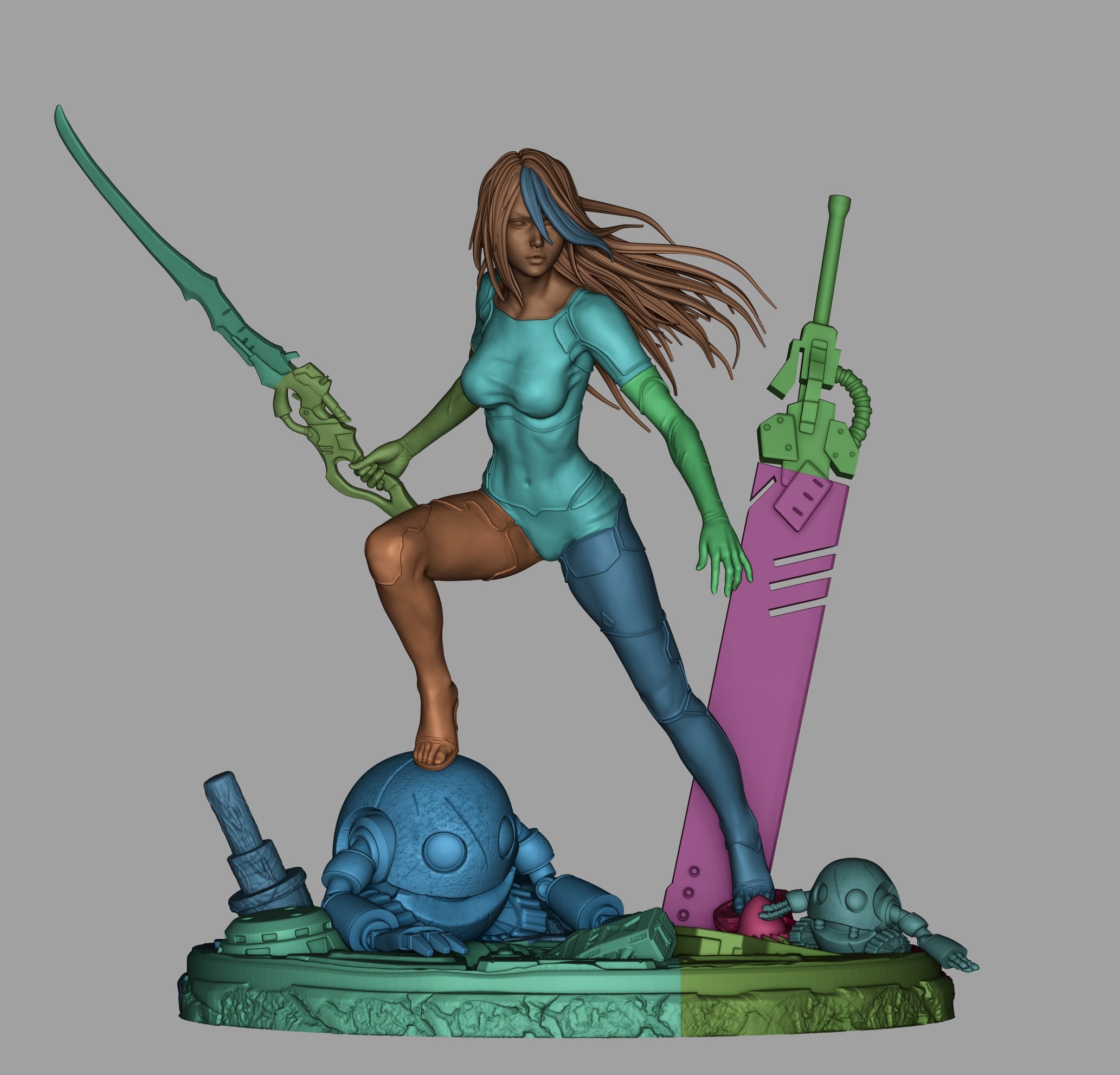 A2 – Nier Automata: Resin Fan Art Statue 1:6 & 1:9 – D&K Custom Prints