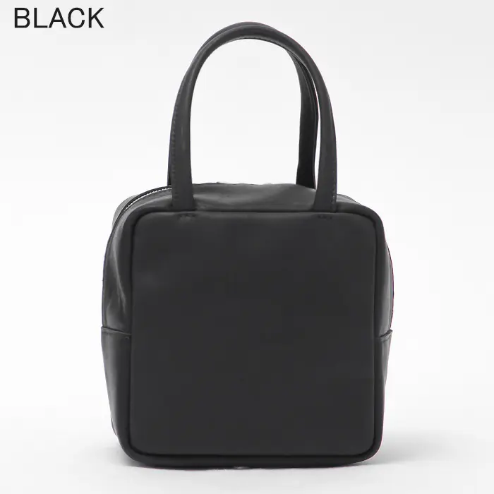 MORMYRUSのGLOSS LEATHER CUBE TOTE レザー ハンドバッグ | 送料無料