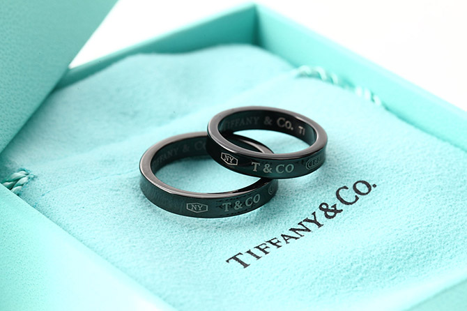 送料無料】 ティファニーTIFFANY & Co. 1837 チタン ナロー リング