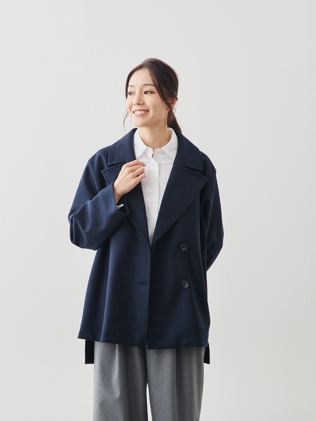ソフトテーラー・ウールコート/ネイビー | Factelier (ファクトリエ)