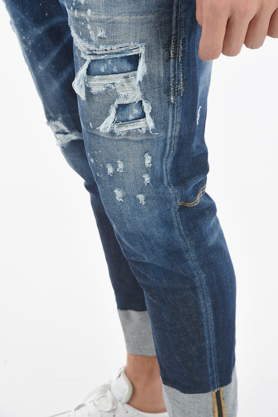 Dsquared2 17cm Vintage Effect Stretch Denim SAILOR Jeans men