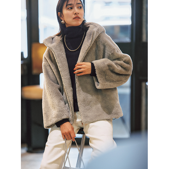 LINAGGIO]ファーフーディコート | KOBUNSHA SELECT SHOP | [LINAGGIO
