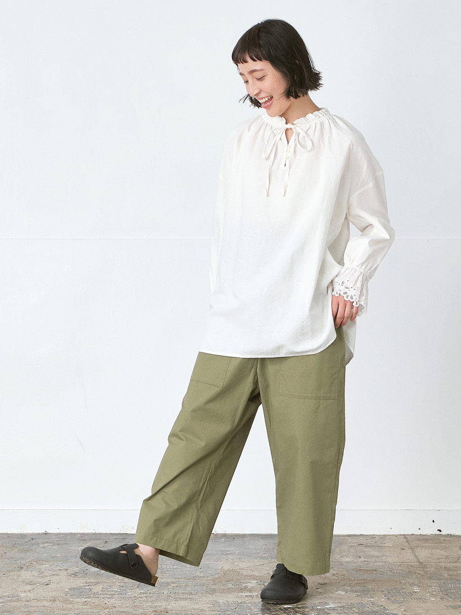 ワイドテーパードパンツ ハイカウントチノ | パンツフルレングス