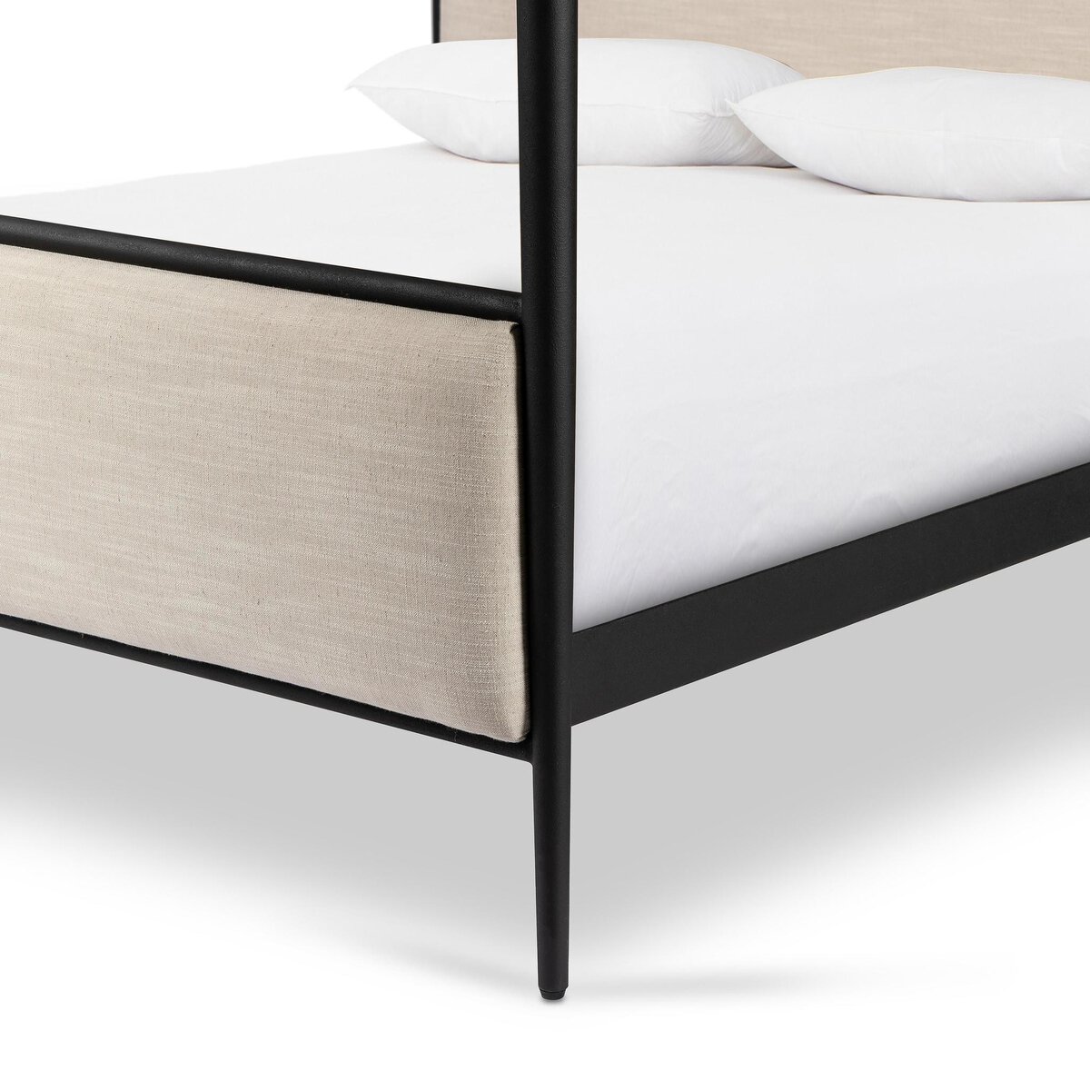 Xander Canopy Bed Savoy Parchment Four Hands