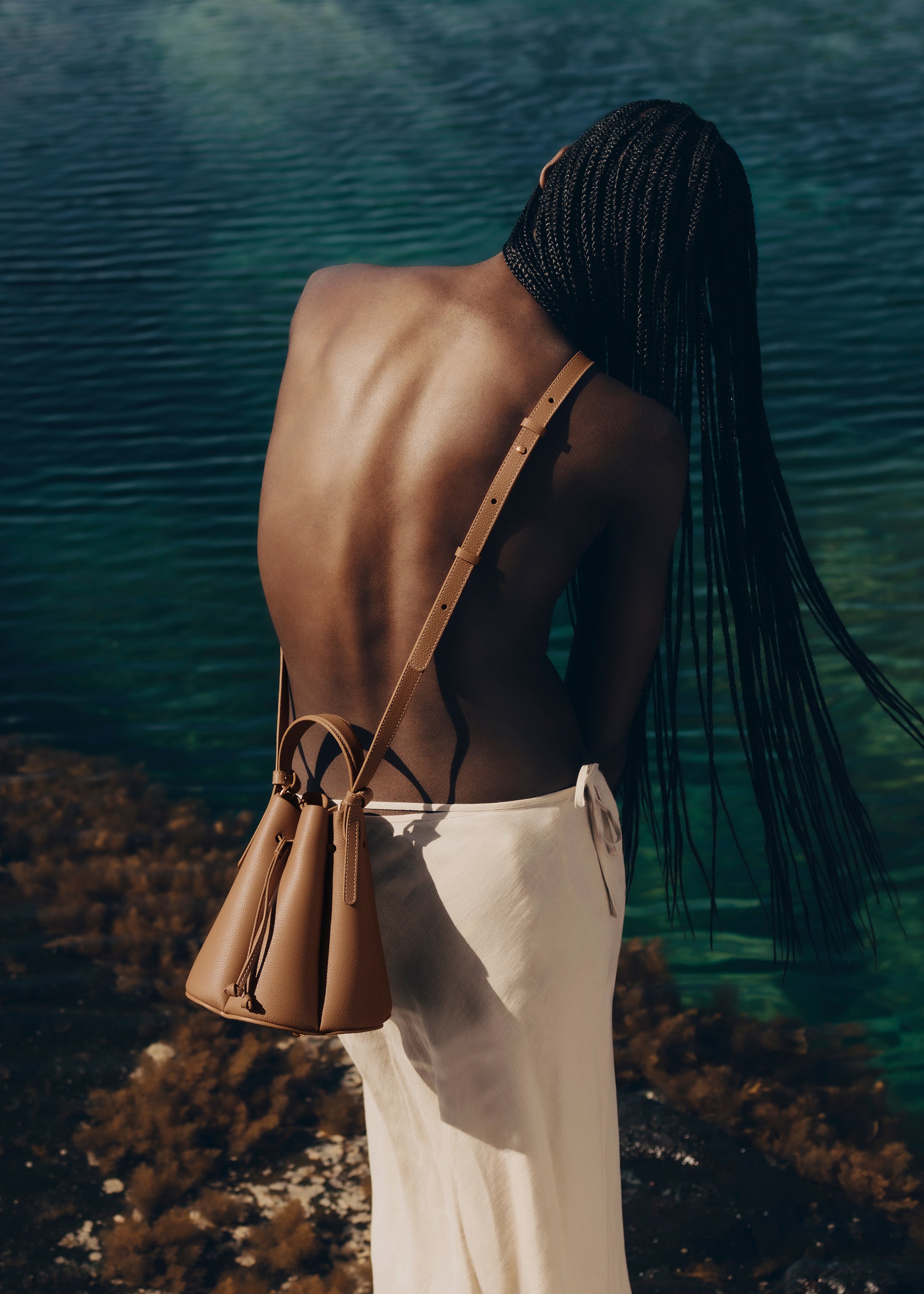 Polène | Taschen - Numéro Huit Mini - Camel Genarbtes Leder