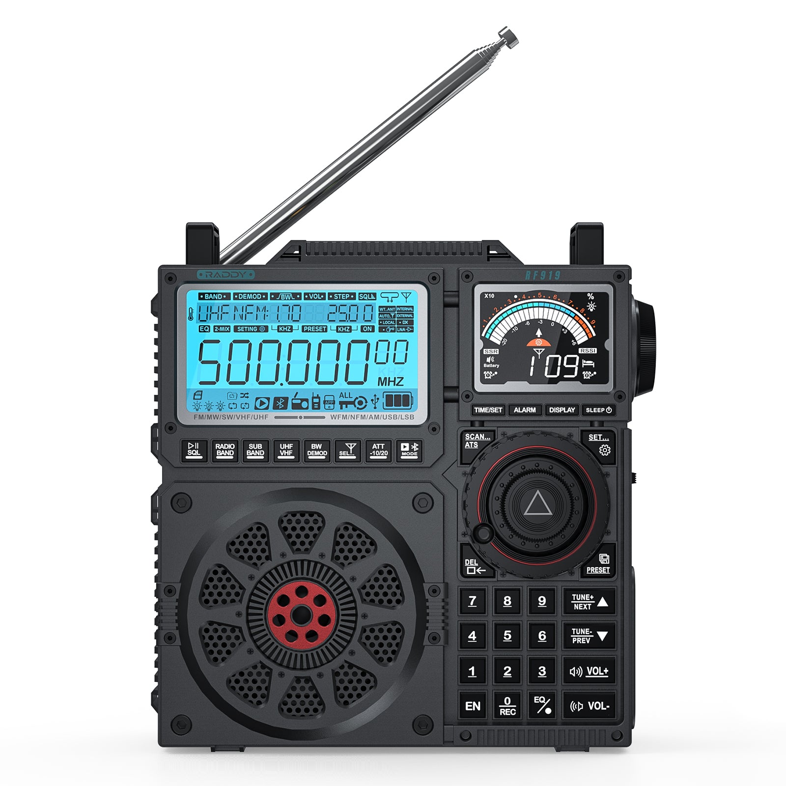 Raddy RF919 Weltempfänger | Vollband-Empfänger mit SSB | 20W