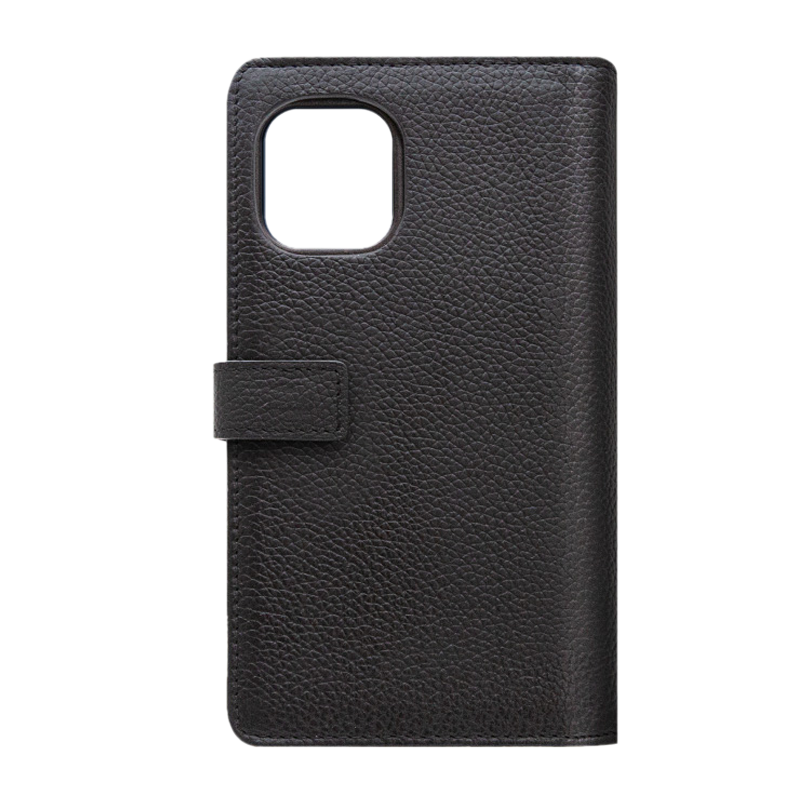 DEMIU ブラック iPhone15ラウンドファスナー財布型ケース