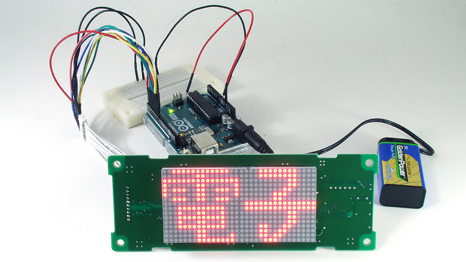 32×16ドットマトリクスLEDモジュール ケーブルセットを動かして見た！