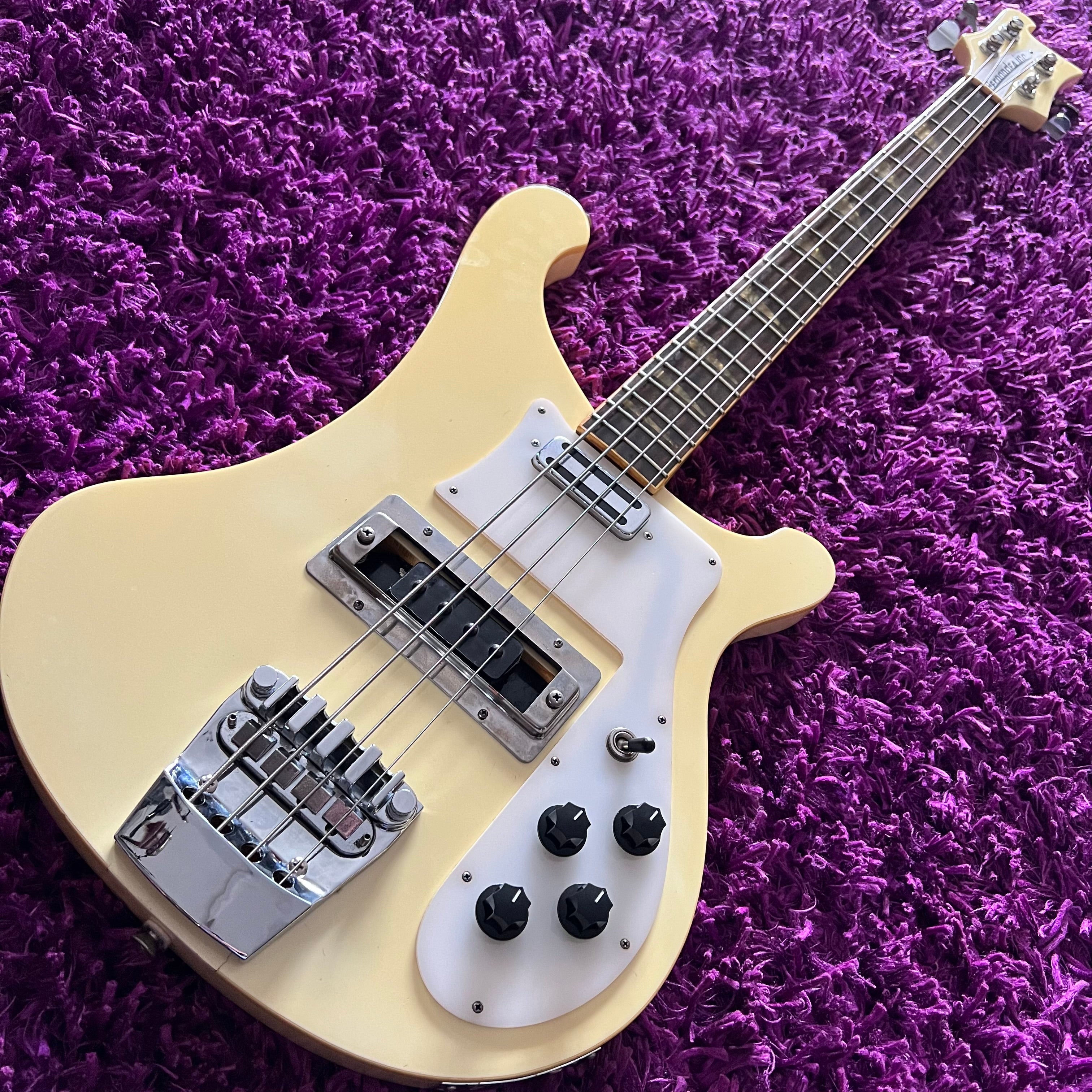 1980s Fernandes RB-80 Rickenbacker 4001 Bass Guitar (Vintage White