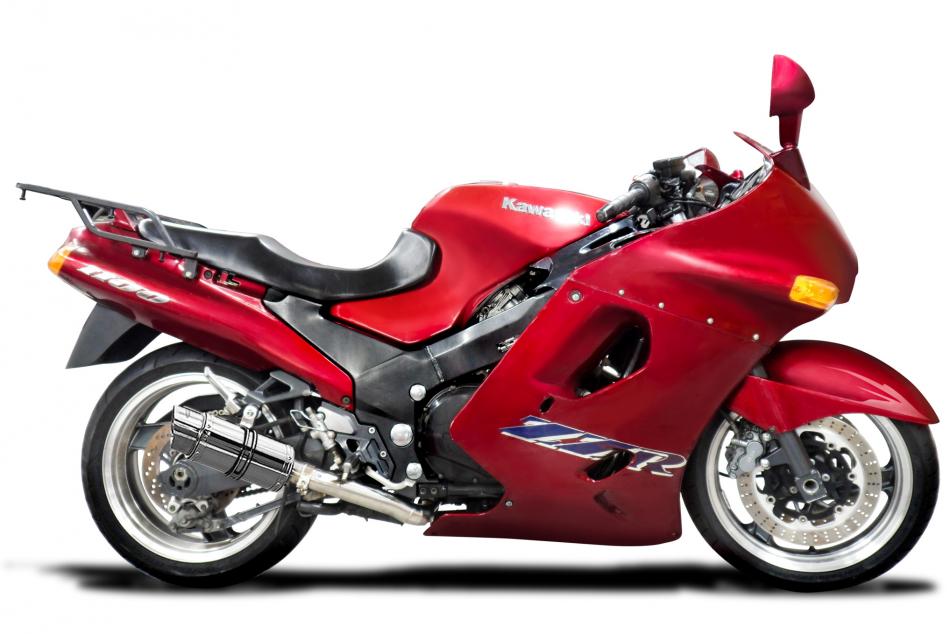 Kawasaki ZX-11 Ninja 1990-2001 Full Exhaust 4-2 9″ Oval Carbon