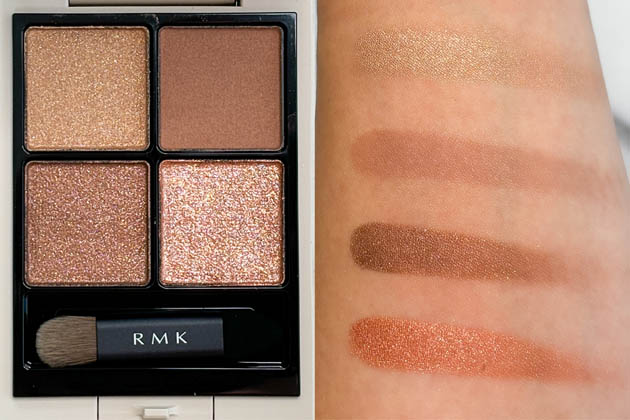 RMK〉「シンクロマティック アイシャドウパレット」全8色スウォッチ