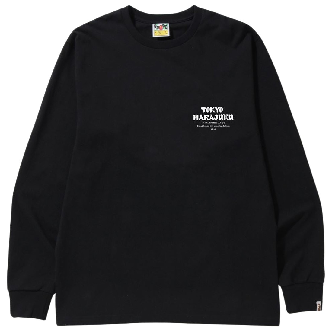 A Bathing Ape Men Japan Culture Daruma Long Sleeve Tee black