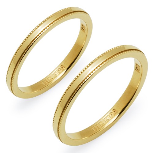 イエローゴールド ペア リング K-R2300YG-P｜THE KISS（ザ・キッス