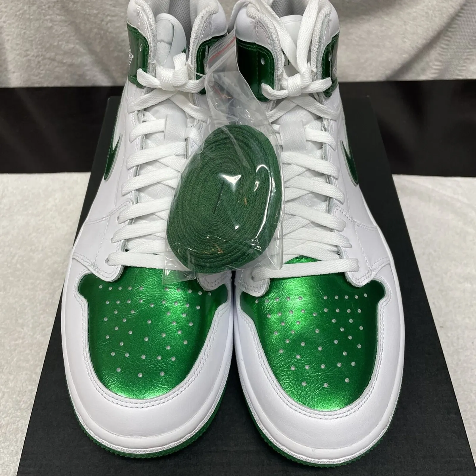 Nike Air Jordan 1 High G Golf Shoe White/Pine Green Men's Size 12