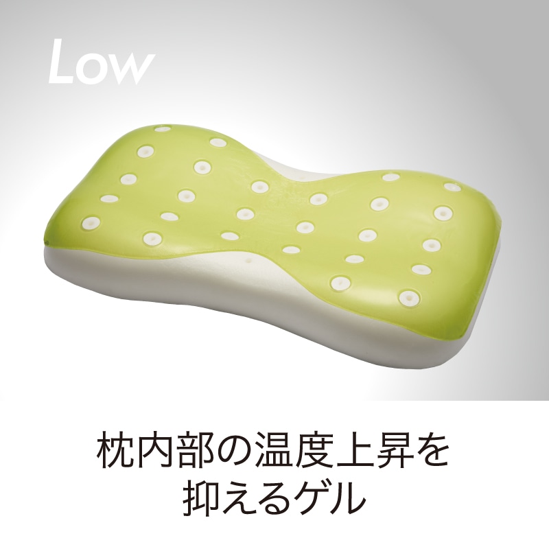 エアー4D］ピロー （低）63×38×11cm グレー 側地：ポリエステル100